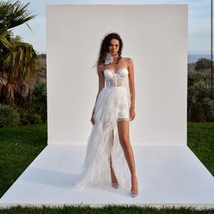 For Love and Lemons White Bustier Gown